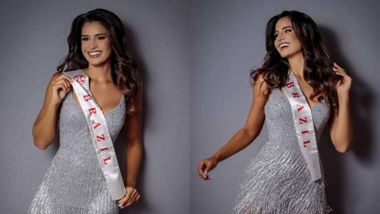 A brasiliense Caroline Teixeira, de 24 anos, conquistou o primeiro lugar no 'Miss Brasil Mundo' em 2021.