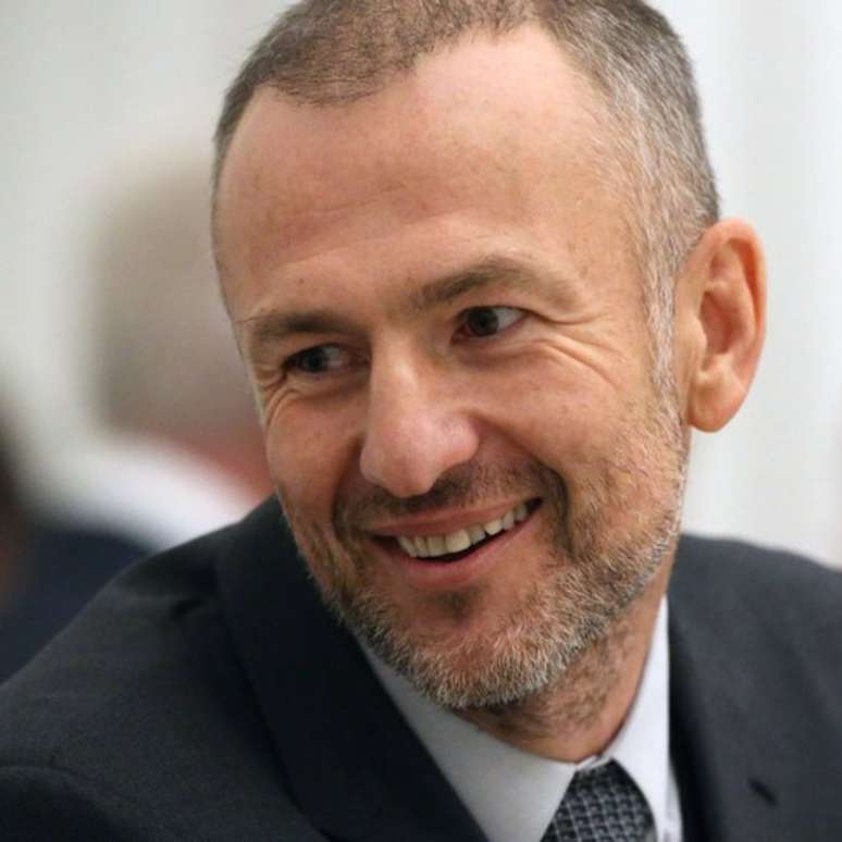 Foto de 2018 mostra o bilion&aacute;rio e empres&aacute;rio russo Andrey Melnichenko durante reuni&atilde;o de empres&aacute;rios no Kremlin, em Moscou