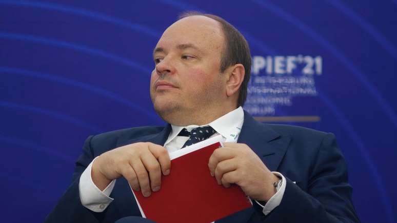 Andrey Guryev durante St. Petersburg International Economic Forum em 2021