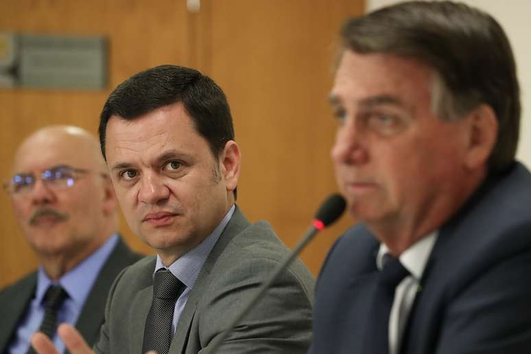 Ministro Anderson Torres, da Justiça, com Jair Bolsonaro