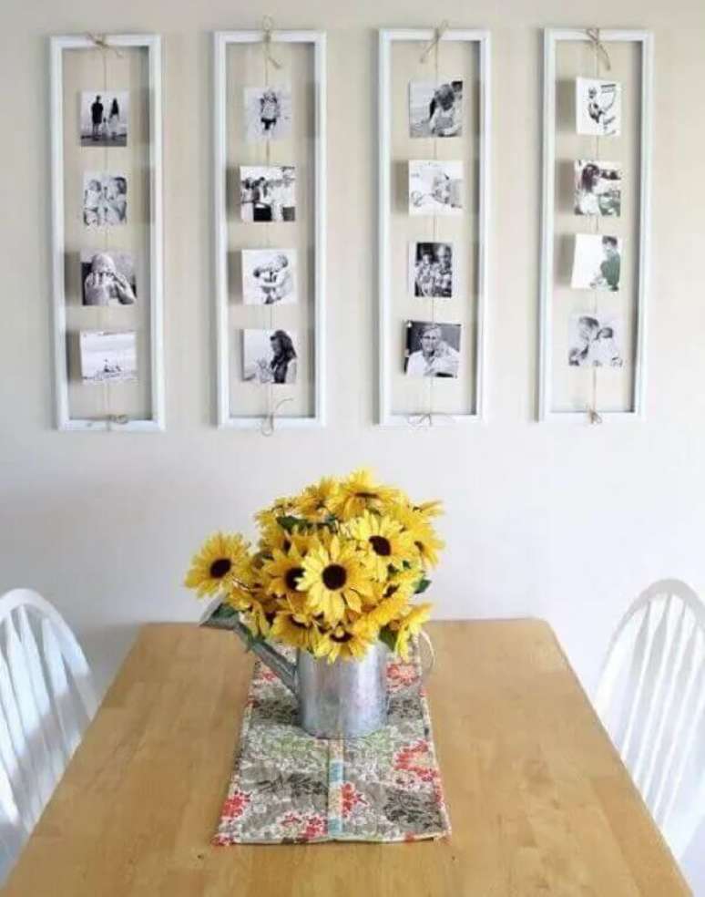 70. Arranjo de flores para mesa de jantar feita com girassol. Fonte: Gazeta do Povo