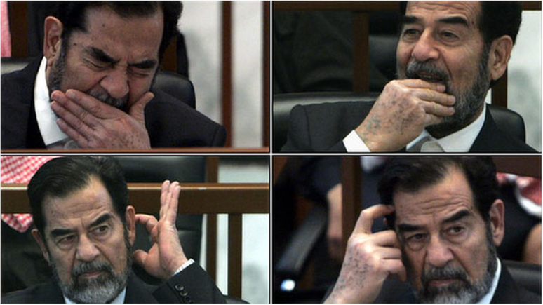 Saddam Hussein foi retirado do poder e acabou condenado à morte e executado por meio de enforcamento