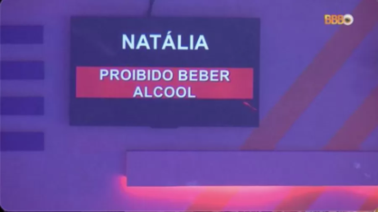 Produção impede Natália de beber