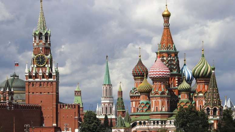 O Kremlin, sede do poder pol&iacute;tico na R&uacute;ssia