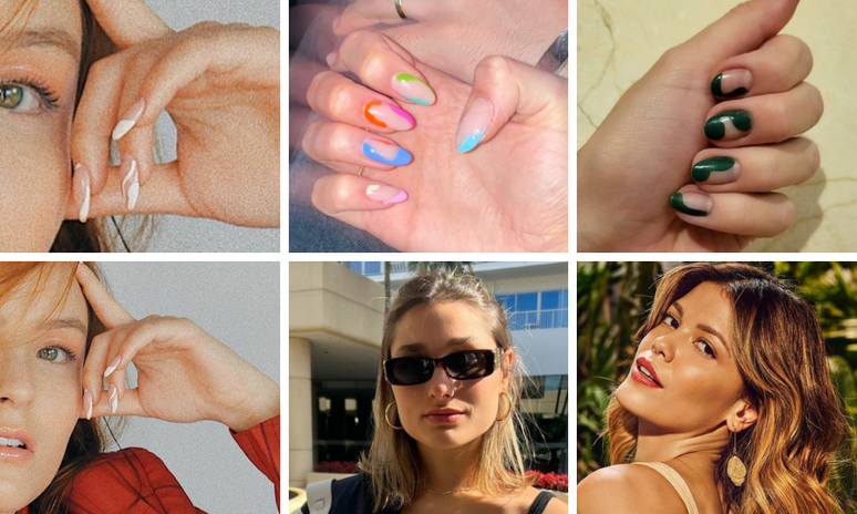 Nail arts das famosas (Fotos: @larissamanoela/@Sashameneghel/@vitorisstrada/Instagram/Rerodução)