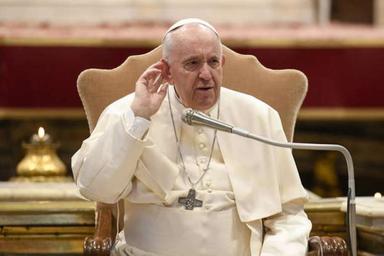 Papa Francisco durante audiência geral no Vaticano, em 16 de março