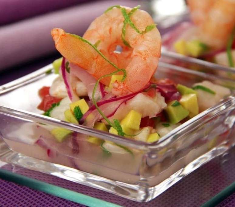 Ceviche de camar&atilde;o (Reprodu&ccedil;&atilde;o / Guia da Cozinha)