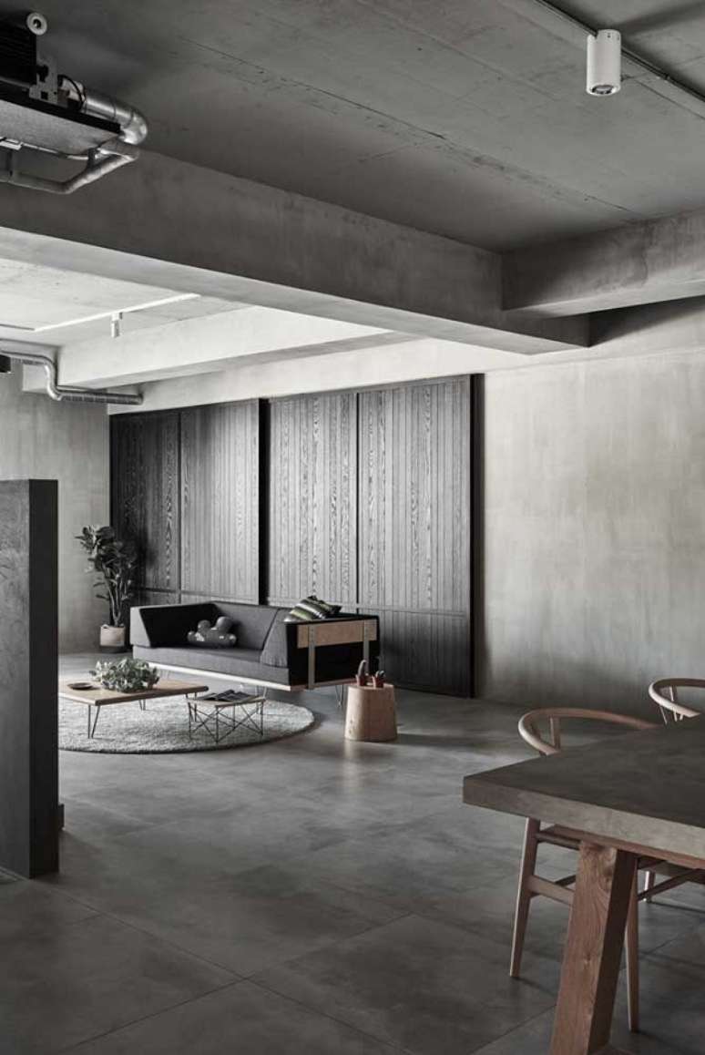 28. Porcelanato para sala de estar estilo industrial &ndash; Foto Decor Facil