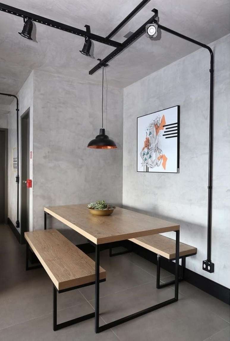 61. Decora&ccedil;&atilde;o cinza com porcelanato para sala acetinado &ndash; Foto Bianchi e Lima