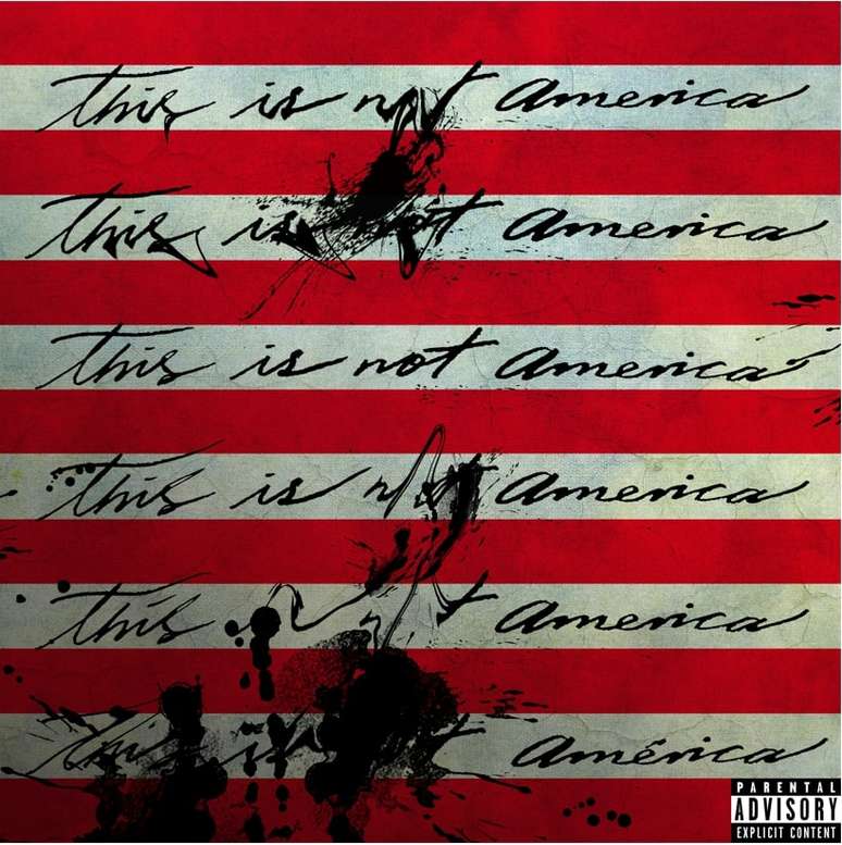 Arte oficial do novo single de Residente, "This is Not America". A m&uacute;sica, disse o artista, pretende complementar a m&uacute;sica de Childish Gambino "This is America".