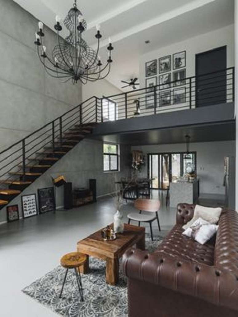 4. Decora&ccedil;&atilde;o moderna com mezanino met&aacute;lico &ndash; Foto Realiiving