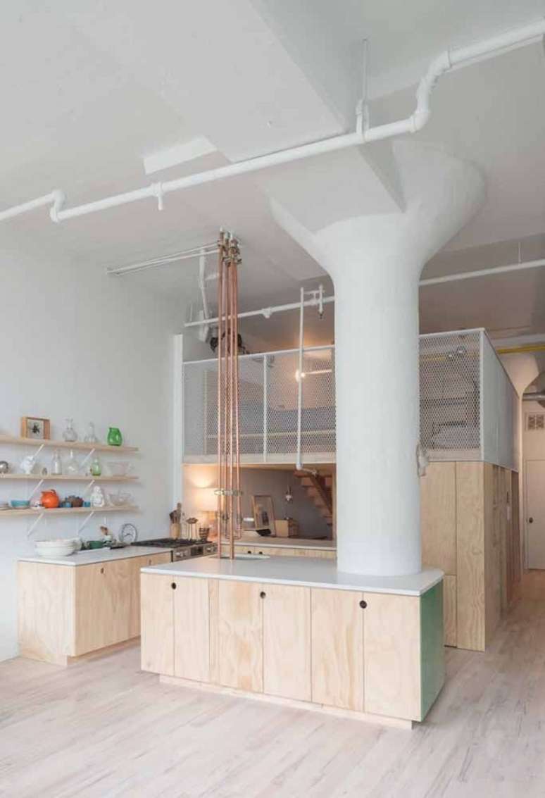 13. Estrutura met&aacute;lica para mezanino com rede de prote&ccedil;&atilde;o para crian&ccedil;as &ndash; Foto Decor Facil