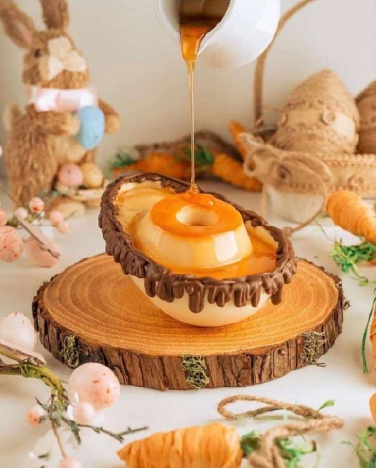42. Ideias de p&aacute;scoa com ovo de pudim &ndash; Foto Amadnda Bastos