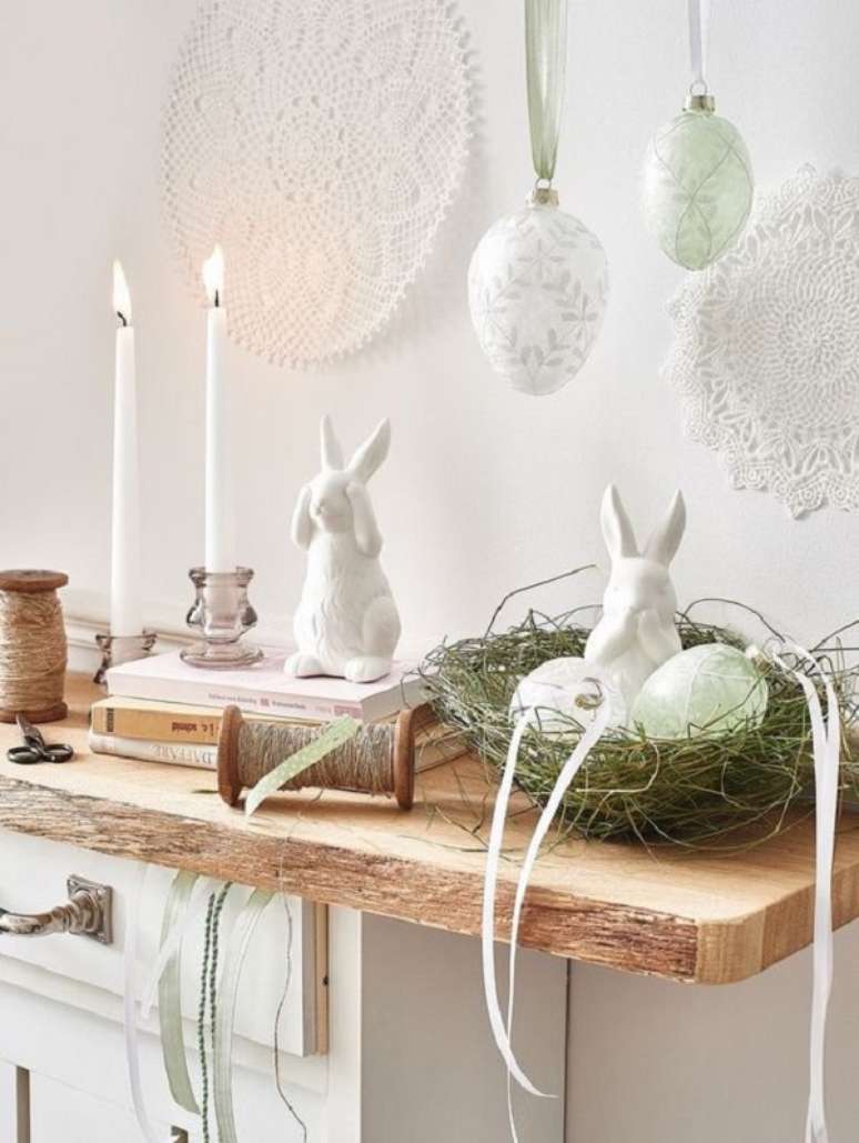 56. Decora&ccedil;&atilde;o com ideias de p&aacute;scoa lindas &ndash; Foto Decoracao