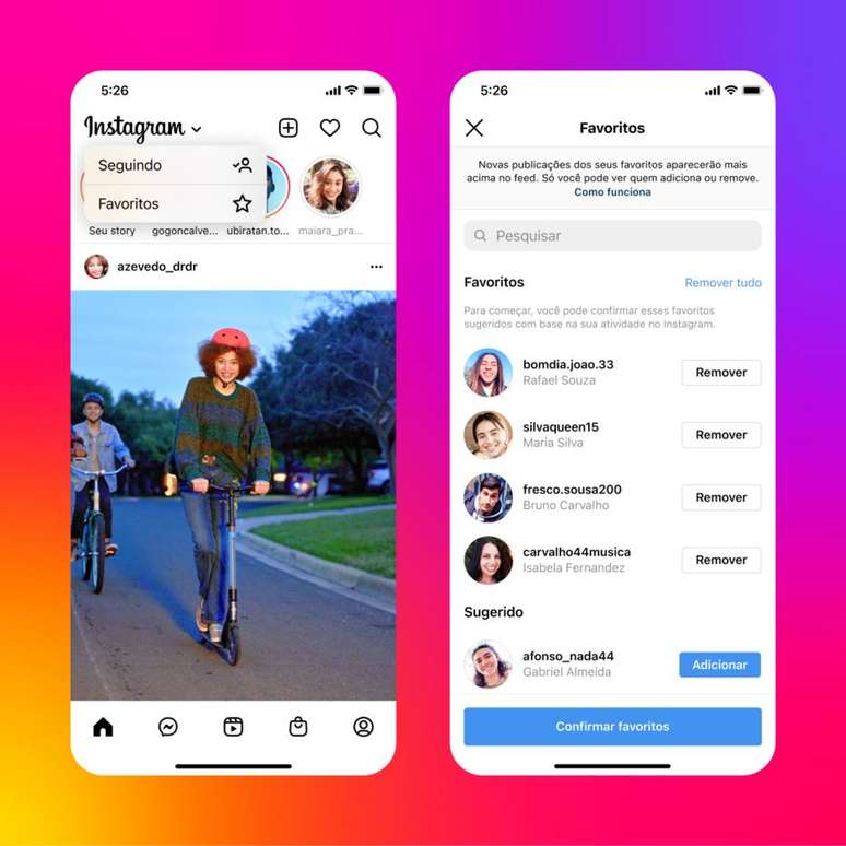 Sem algoritmos, Instagram adiciona mais dois feeds às telas de usuários