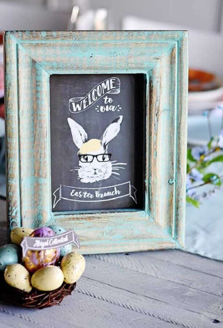 2. Modelo simples de enfeite de P&aacute;scoa para decorar a sua casa &ndash; Foto: Fresh IDEEN