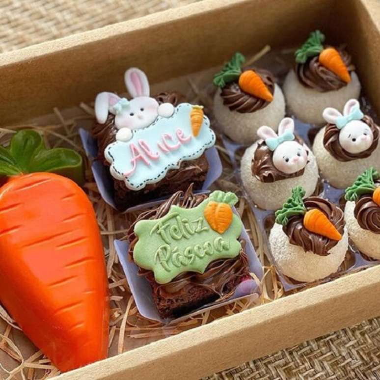 61. Cesta de chocolates para p&aacute;scoa &ndash; Foto Viver Com Criatividade