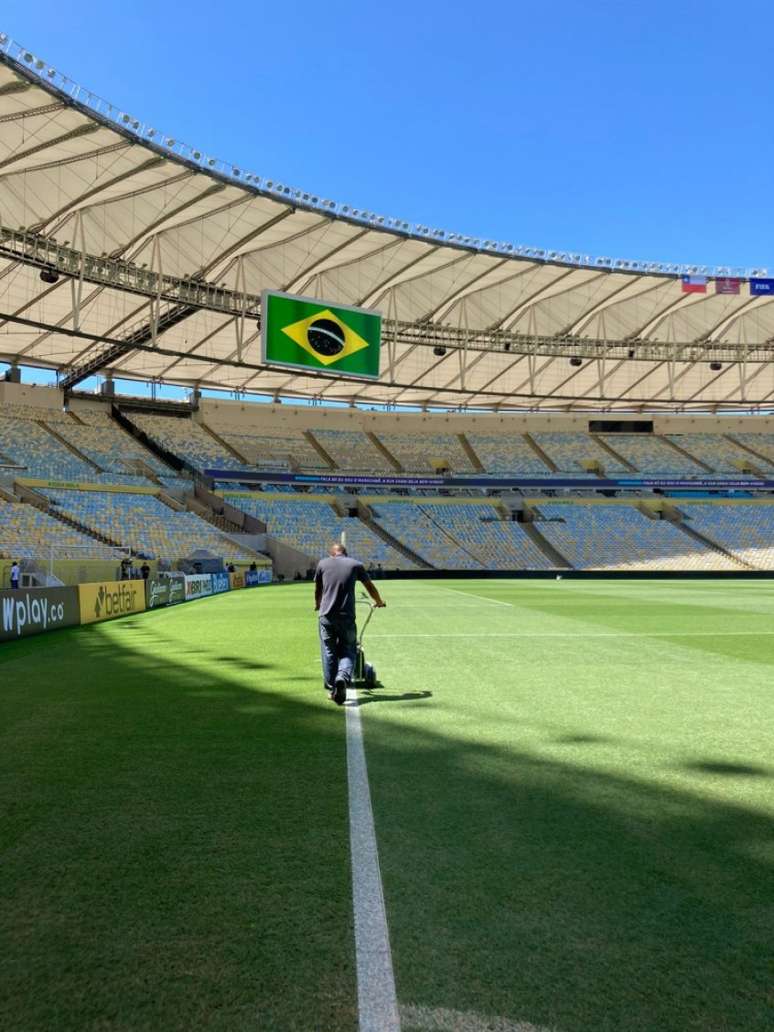 O estádio deu os últimos retoques para receber a Seleção - Foto: Reprodução/Maracanã