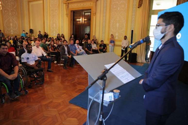 Yohansson Nascimento, vice-presidente do CPB, esteve em cerimônia no Rio (Foto: Carol Mendes/Prefeitura do Rio)