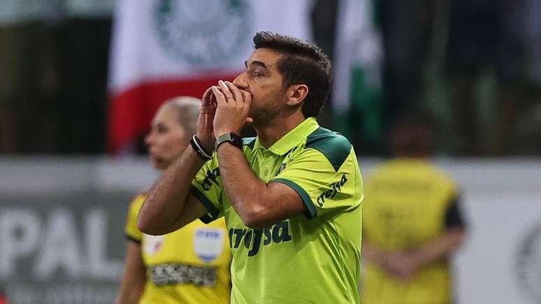 Abel Ferreira durante a vitória do Verdão sobre o Ituano, na quarta (Foto: Cesar Greco/Palmeiras)