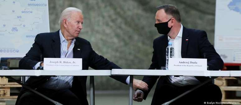 Biden e Duda encontraram-se na cidade polonesa de Rzeszow