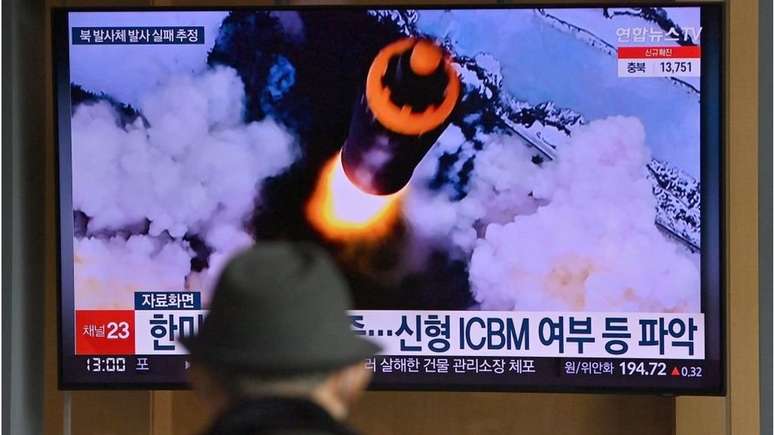 Em 16 de março, a Coreia do Norte disparou um míssil, que os EUA disseram ser um teste para partes de um sistema ICBM