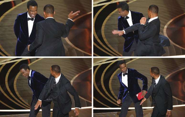 Will Smith subiu ao palco e deu um tapa em Chris Rock