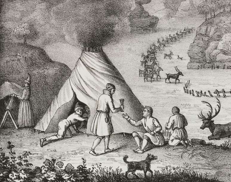 No passado, as fam&iacute;lias sami se deslocavam bastante com suas renas