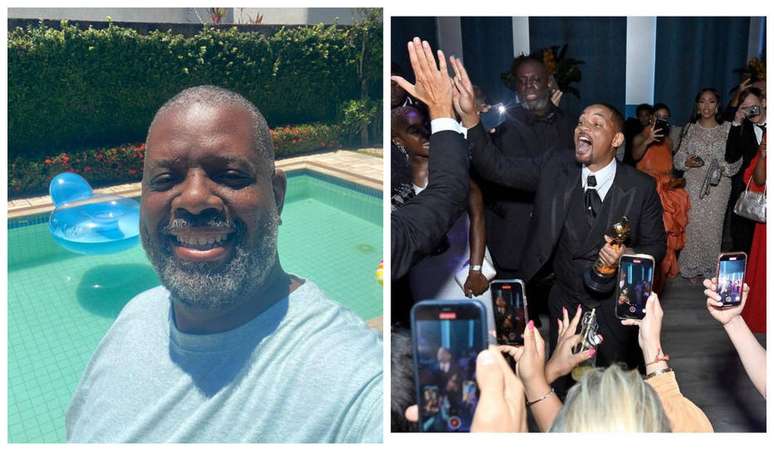 Péricles é comparado a homem em foto com Will Smith no Oscar e entrou para a brincadeira com post bem humorado no Instagram. 
