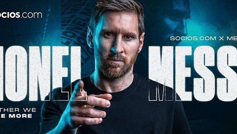 Lionel Messi passa a ser embaixador global da socios.com, plataforma digital de criptomoedas