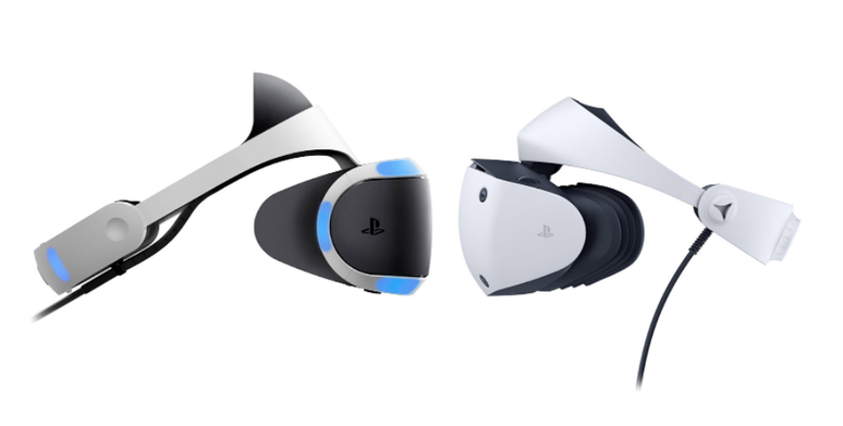 PSVR 2 é semelhante ao PSVR original, com design que remete ao PS5. Imagem: Road to VR