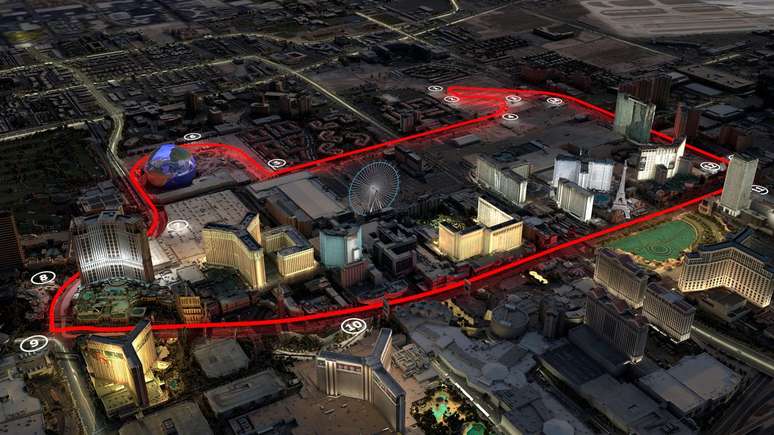 O traçado do GP de Las Vegas passará pela avenida de cassinos da cidade