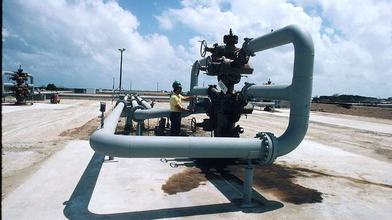 Uma das sa&iacute;das de petr&oacute;leo da SPR