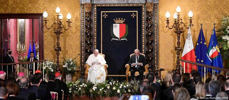 Na Câmara dos Embaixadores do Palácio do Grão-Mestre, Francisco falou à consciência europeia