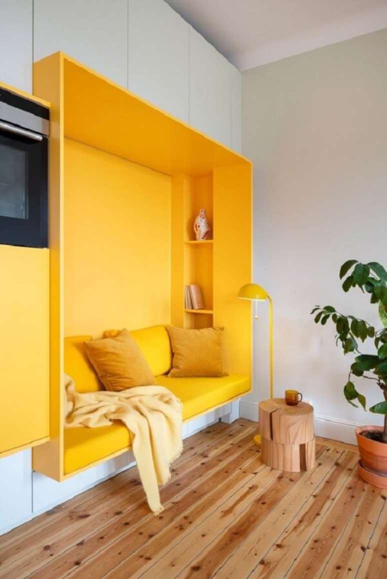 18. Cores que combinam com amarelo e branco – Foto Casa Vogue