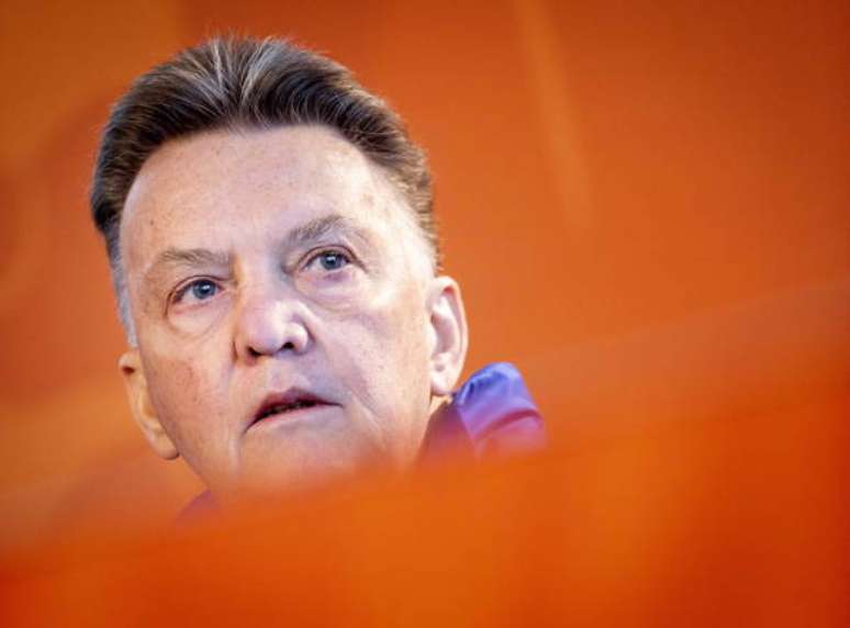 Louis Van Gaal durante uma coletiva de imprensa