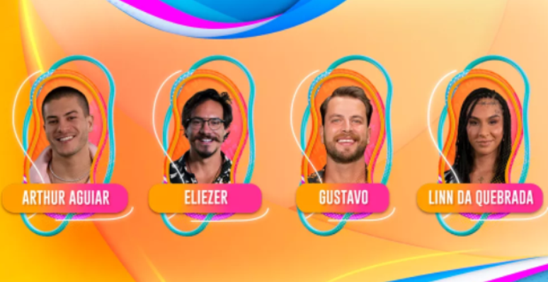 Arthur, Eliezer, Gustavo e Linn est&atilde;o no Pared&atilde;o Falso