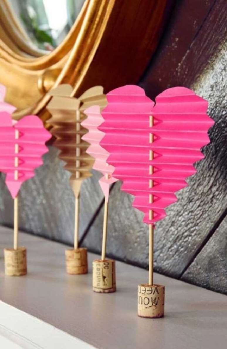 44. Ideias para o dia das m&atilde;es feitas com papel. Fonte: Decor F&aacute;cil