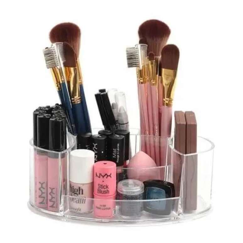 3. Ideias para o dia das m&atilde;es: organizador de maquiagem girat&oacute;rio. Fonte: Ubuy