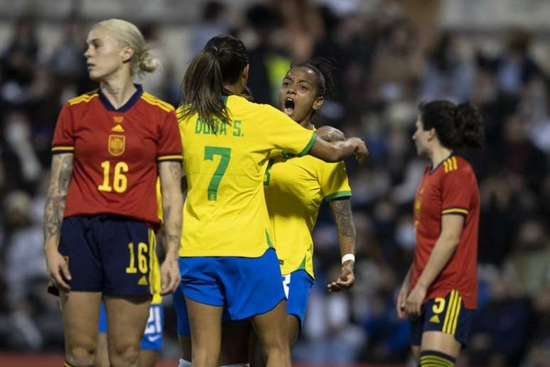 Geyse marcou o gol da Seleção Brasileira (Foto: Lucas Figueiredo/CBF)