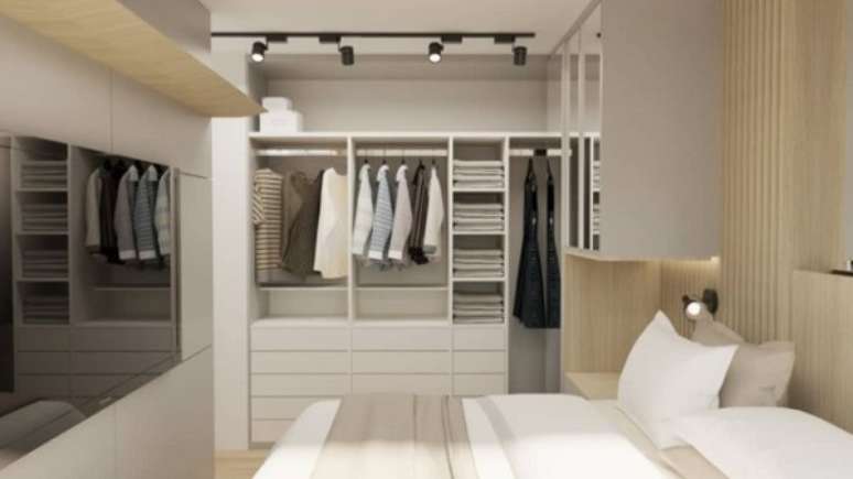 55. Quarto com as melhores ideias de closet planejado – Foto Kamila Andrade Arquitetura