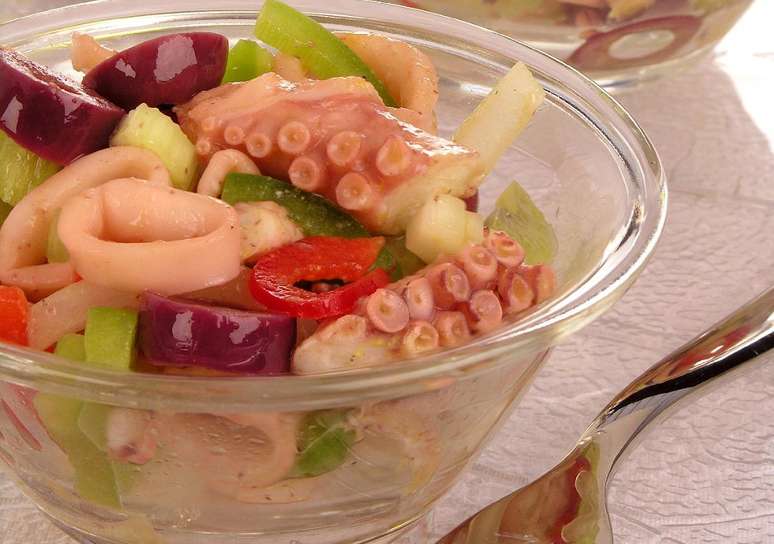 Salada de frutos do mar &ndash; Foto: Reprodu&ccedil;&atilde;o