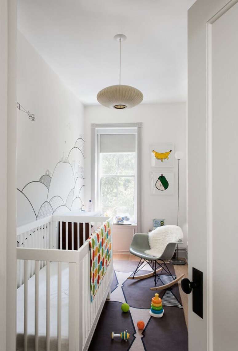 28. Decora&ccedil;&atilde;o minimalista para quartinho de beb&ecirc; pequeno &ndash; Foto: ELLE Decoration