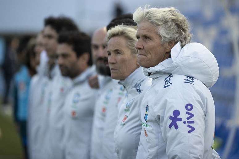 Pia Sundhage em amistoso da seleção feminina