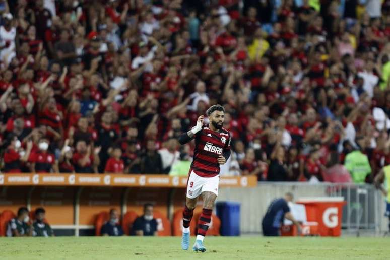 Libertadores: Gabigol abriu o placar na vitória sobre o Talleres, nesta terça (Foto: Gilvan de Souza/Flamengo)