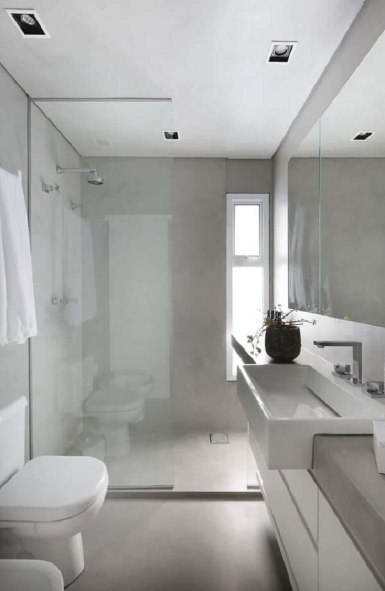 58. Banheiro com cuba de semi encaixe pequena &ndash; Foto Vanessa Piccoli