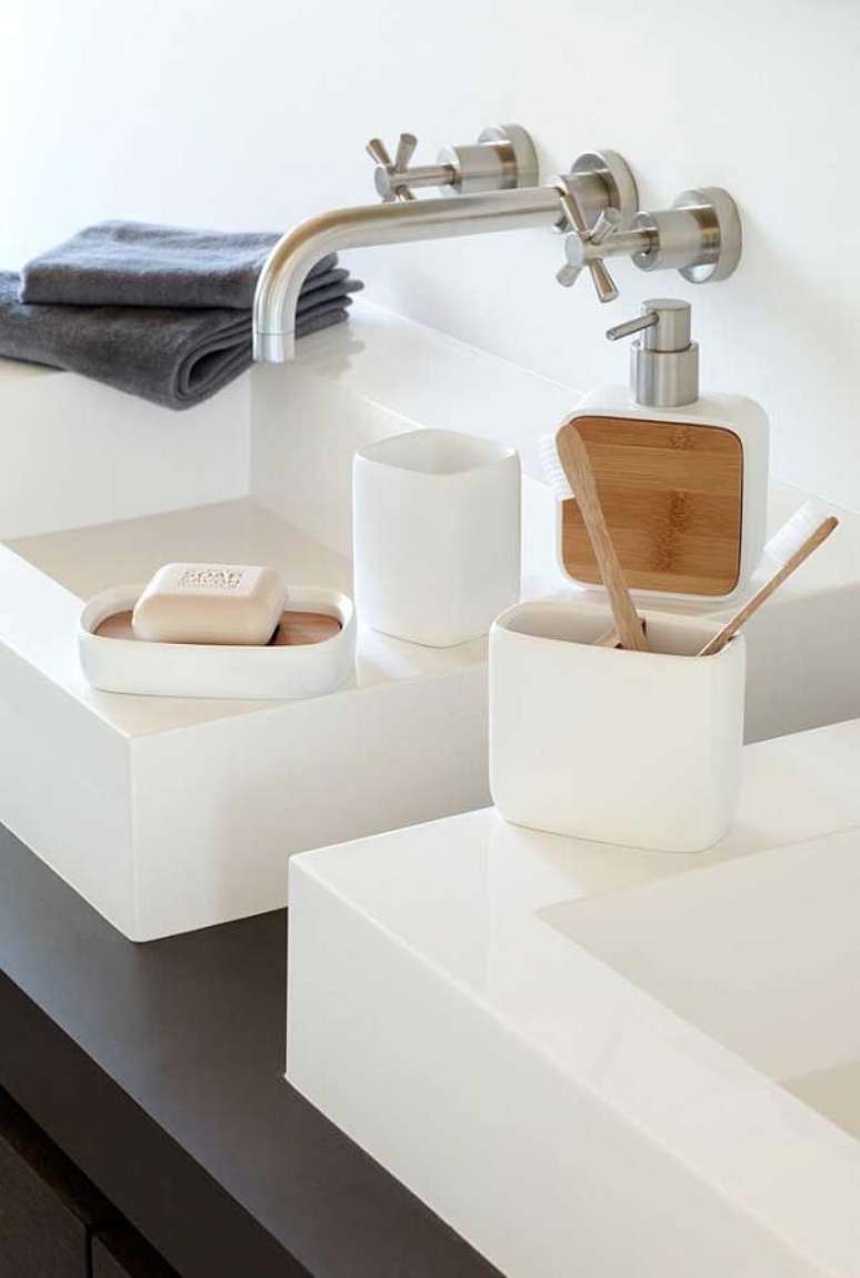 42. Acess&oacute;rios para banheiro com porta sabonete &ndash; Foto Decor Facil