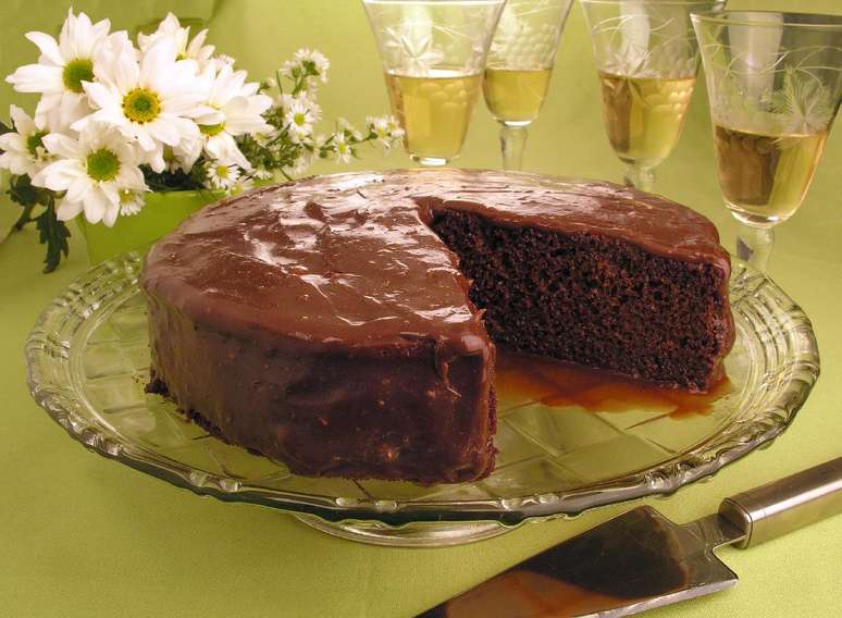 Bolo de café com chocolate – Foto: Reprodução