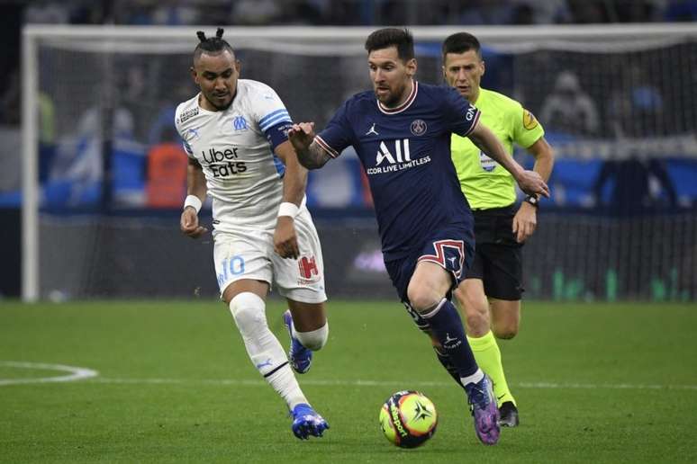 Olympique de Marseille e PSG empataram em 0 a 0 no jogo do primeiro turno (Foto: NICOLAS TUCAT / AFP)