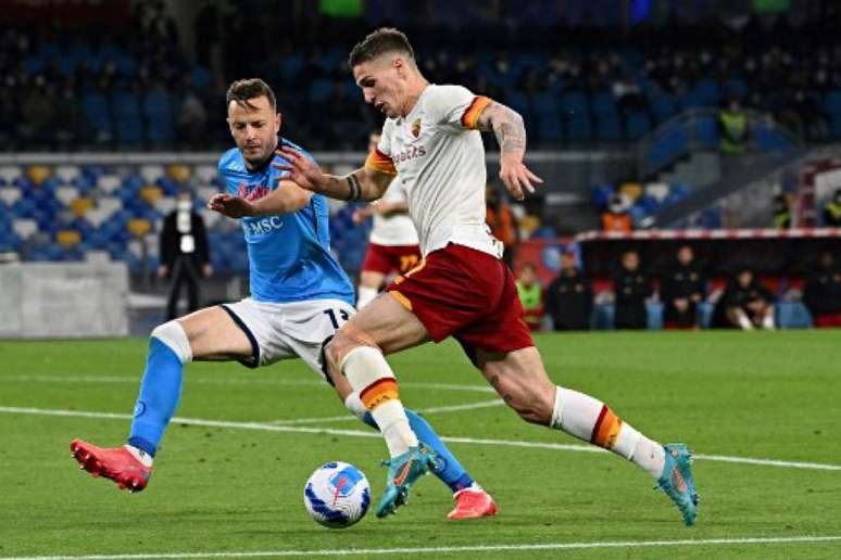 Napoli e Roma ficam no empate pela 33ª rodada do Campeonato Italiano (Foto: Andreas SOLARO / AFP)